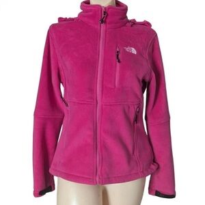 The North Face Women's Hot Pink Fleece Jacket with Hood